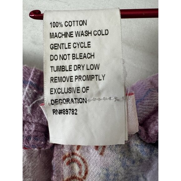 Cruz Womens XL Purple Flannel Pajama Pants Flapper Great Gatsby 20s Cozy Retro - Picture 3 of 8